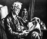 Benton - Old Man Reading